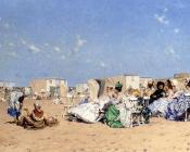 冯检基 亨德里克 克梅雷尔 : Beach At Scheveningen Holland